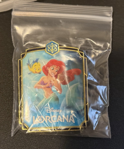 Disney Lorcana Ariel Promo Pin The Little Mermaid Flounder Exclusive Collectible - Image 3