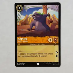 Gopher 4/204 Disney Lorcana Azurite Sea Regular Uncommon Card NM - Image 1