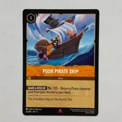 Pooh Pirate Ship 32/204 Disney Lorcana Azurite Sea Regular Rare Card NM - Image 1