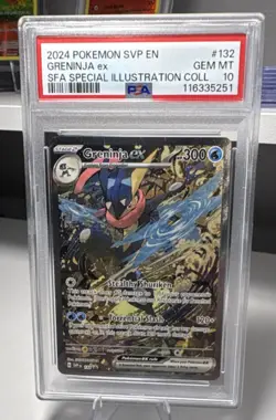 Pokemon TCG 2024 Greninja ex Special Illustration Promo #132 Holo PSA 10 English - Image 1