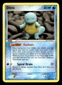 Ditto 64/113 (Squirtle) Delta Species Pokemon LP - Image 1
