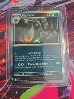 Pokemon Umbreon 059/131 Holo + Reverse Scarlet & Violet Prismatic Evolutions - Image 3