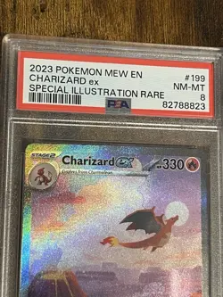 2023 POKEMON MEW EN-151 SPECIAL ILLUSTRATION RARE #199 CHARIZARD EX PSA 8 - Image 3