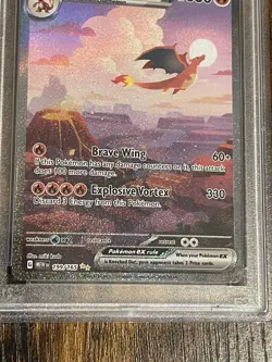 2023 POKEMON MEW EN-151 SPECIAL ILLUSTRATION RARE #199 CHARIZARD EX PSA 8 - Image 4
