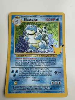 Blastoise 2/102 Holo Celebrations Classic Collection Pokemon NM - Image 1