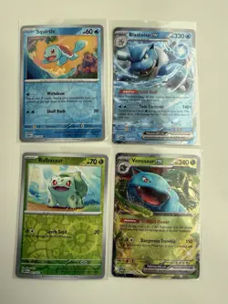Pokemon Blooming Waters 151 Blastoise Venusaur Squirtle Bulbasaur Set Of 4 - Image 1