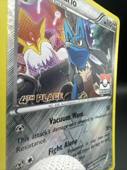 Lucario 63/124 4th Place Pokemon League TCG Fates Collide FCO 2016 NM English - Image 4