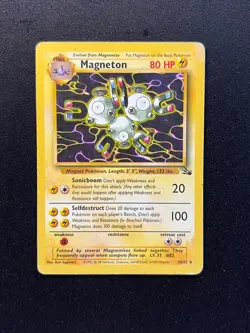 Pokemon TCG Magneton 26/62 Original Non Holo Rare Fossil Vintage 1999 WOTC MP - Image 1