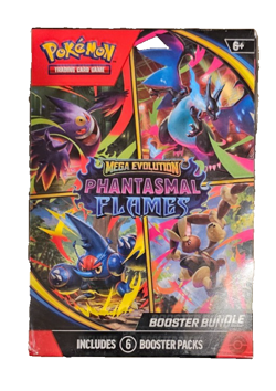 Pokemon Mega Evolution Phantasmal Flames Booster Bundle Sealed w/ 6 booster pack - Image 1