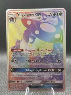 Pokemon Vileplume GX 250/236 Sm-Cosmic Eclipse Secret Rare Full Art Holo 240HP - Image 1
