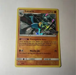 Pokemon Lucario SM95 Sun & Moon Ultra Prism Black Star Promo Prerelease Holo - Image 1