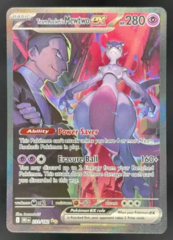 2025 Pokemon Destined Rivals #231/182 Team Rocket's Mewtwo ex - Image 1