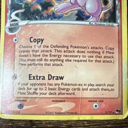 Pokemon TCG Mew Delta Species Holo Rare Basic 3/17 60 HP Psychic 2007 - Image 4