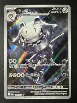 Pokemon Steelix 150/132 Me01: Mega Evolution Illustration Rare Holo 200 HP - Image 1