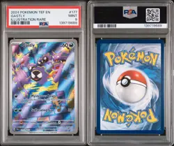 2024 POKEMON TEF EN-TEMPORAL FORCES ILLUSTRATION RARE #177 GASTLY PSA 9 - Image 3