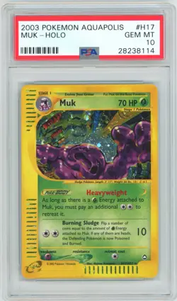PSA 10 Muk H17/H32 Aquapolis Pokemon 2003 - Image 1