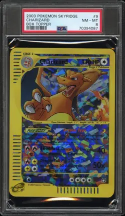 PSA 8 2003 POKEMON SKYRIDGE BOX TOPPER #9 CHARIZARD PROMO HOLO - Image 1