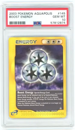 PSA 10 Boost Energy 145/147 Aquapolis Pokemon 2003 - Image 1