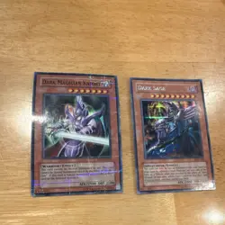 Yu-Gi-Oh Konami Dark Magician Knight ROD-EN001 & Dark Sage IOC-002 Holo Lot - Image 1