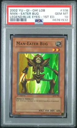 Yugioh Man-Eater Bug Glossy LOB 1st Ed LOB 💎 PSA 10 💎, BGS, ARS. - Image 1