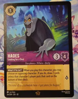 Disney Lorcana Whispers In The Well Hades 56/204 Legendary Non Holo NM - Image 1