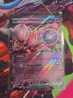 Team Rocket's Mewtwo ex 216 Sv: Scarlet & Violet Promo Cards Holo - Image 1