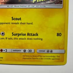 Pokemon TCG Card Detective Pikachu SM170 Stamped 2019 Black Star Promo Holo NM - Image 4