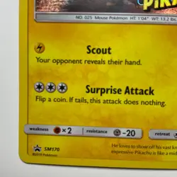 Pokemon TCG Card Detective Pikachu SM170 Stamped 2019 Black Star Promo Holo NM - Image 5