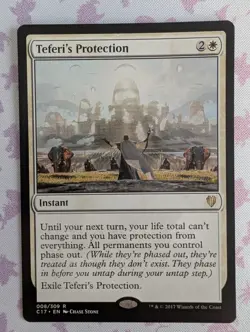 Teferi's Protection Commander 2017 Regular Rare Card, Near Mint Condition, MTG - Image 1