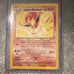 Pokemon Light Flareon Stage 1 80HP 46/105 2000 English Regular Neo Destiny Card - Image 1