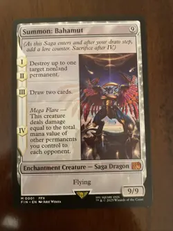 Summon Bahamut Mythic Enchantment Creature MTG Final Fantasy Regular - Image 1