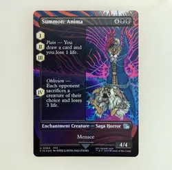 Magic the Gathering: Summon: Anima (Borderless) Final Fantasy Foil NM - Image 1