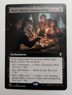 MTG - Black Market Connections - CLB - R - Ext Art - 620 - Image 1