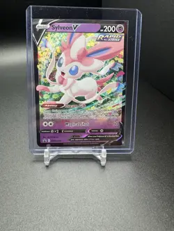 Sylveon V SWSH202 Black Star Promos Ultra Rare Holo Eeveelution Pokemon 2022 - Image 1