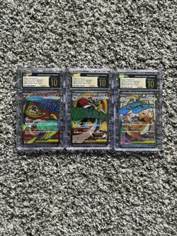 CGC Pristine 10 Mega Attack Rare Pokemon Lot Lucario Dragonite Hawlucha - Image 1