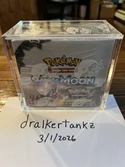 Pokemon TCG Sun & Moon Burning Shadows Booster Box Sealed New W/ Acrylic Case - Image 1