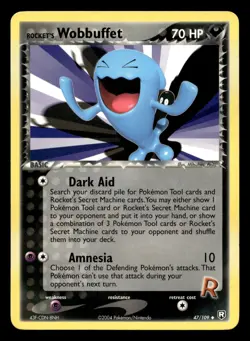 Rocket's Wobbuffet 47/109 Uncommon Team Rocket Returns Pokemon NM - Image 1
