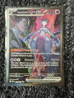 Pokemon Team Rocket's Mewtwo ex SIR Holo EX 231/182 DRI Card Near Mint - Image 1