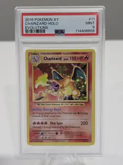 2016 POKEMON XY EVOLUTIONS #11 CHARIZARD-HOLO PSA 9 - Image 1