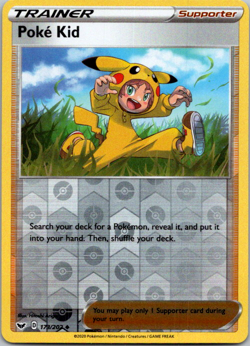 Poke Kid 173/202 Sword & Shield Base Reverse Holo Pokemon TCG - Image 1