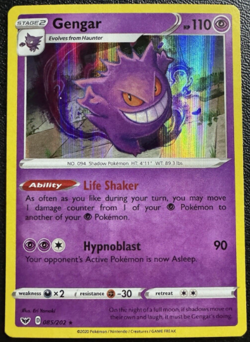 Pokemon - Gengar 085/202 - Holo Rare - Sword & Shield Base - NM/M - Image 1