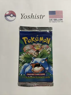 Pokemon Shadowless Base Booster Pack, WOTC 1999, Pokemon Venusaur Art Charizard - Image 1