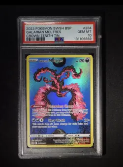 Pokemon Galarian Moltres Shinji Kanda SWSH284 Promo PSA 10 GEM - Image 1
