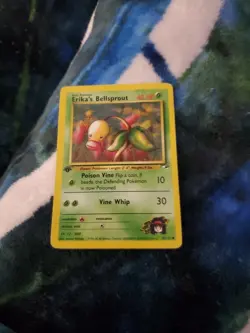 Pokemon Gym Heroes 1st Edition Regular Finish Erika's Bellsprout 75/132 OC1039 - Image 1