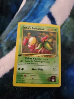 Pokemon Gym Heroes 1st Edition Regular Finish Erika's Bellsprout 75/132 OC1039 - Image 3