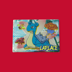 LAPRAS (LAPLACE)--JAPANESE MEIJI EMBOSSED PROMO FOIL POKEMON CARD - Image 1
