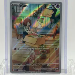 Pokemon TCG Scarlet & Violet Base Ralts #211/198 Illustration Rare NM- - Image 1