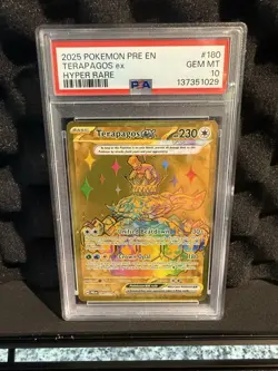 Pokemon PSA 10 Terapagos ex 180/131 Prismatic Evolutions Holo Gold Hyper Rare - Image 1