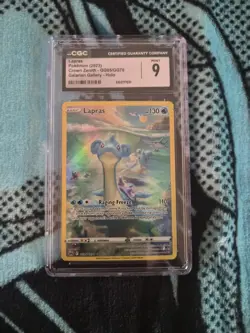 Pokemon Lapras Crown Zenith Galarian Gallery GG05/GG70 Holo CGC 9 130HP - Image 1