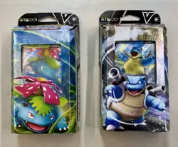 Pokemon 2021 Venusaur & Blastoise TCG V Battle Deck Box Sealed (1 of each) New - Image 1